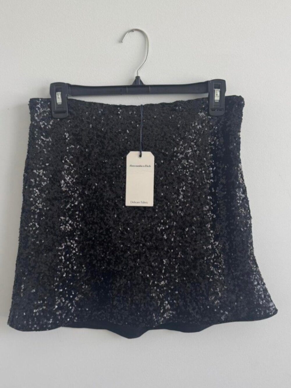 Abercrombie black sequin skort nwt